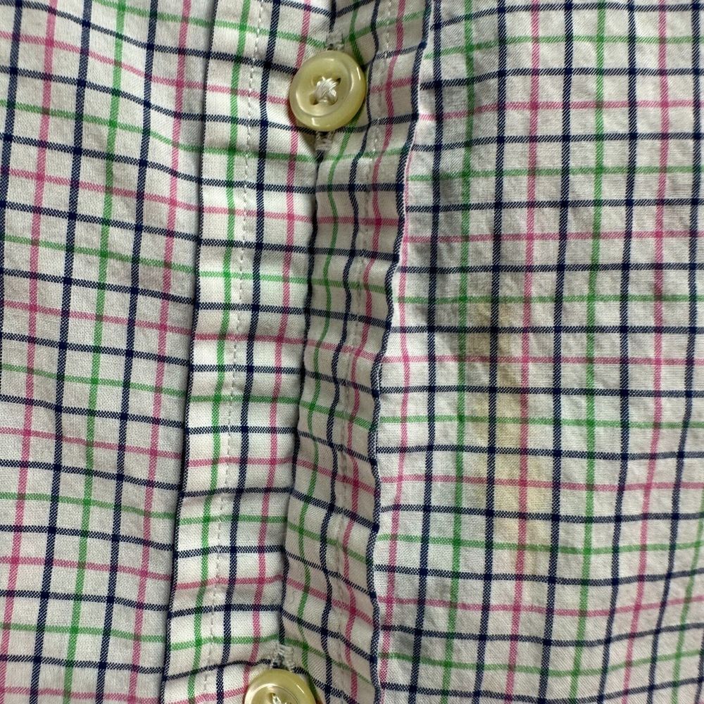 Ralph Lauren Shirt Mens Large Purple White Blue Pony Multicolor Check FLAW - Picture 11 of 12